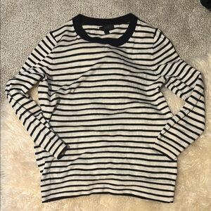Striped Navy Blue White Stripe Sweater